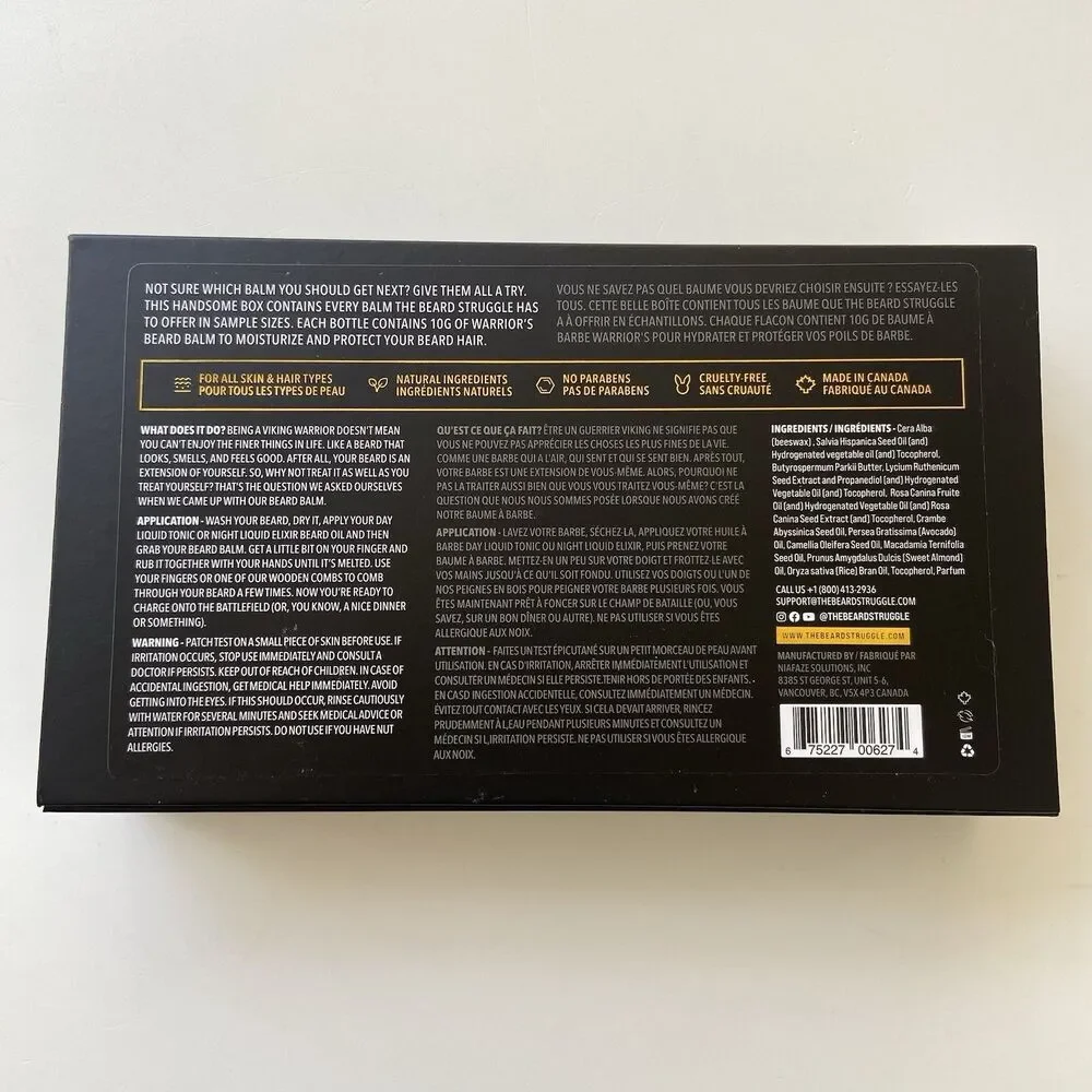 The Beard Struggle Beard Balm Sampler Kit Set of 8 Scents 8 x 10g Glass Jars